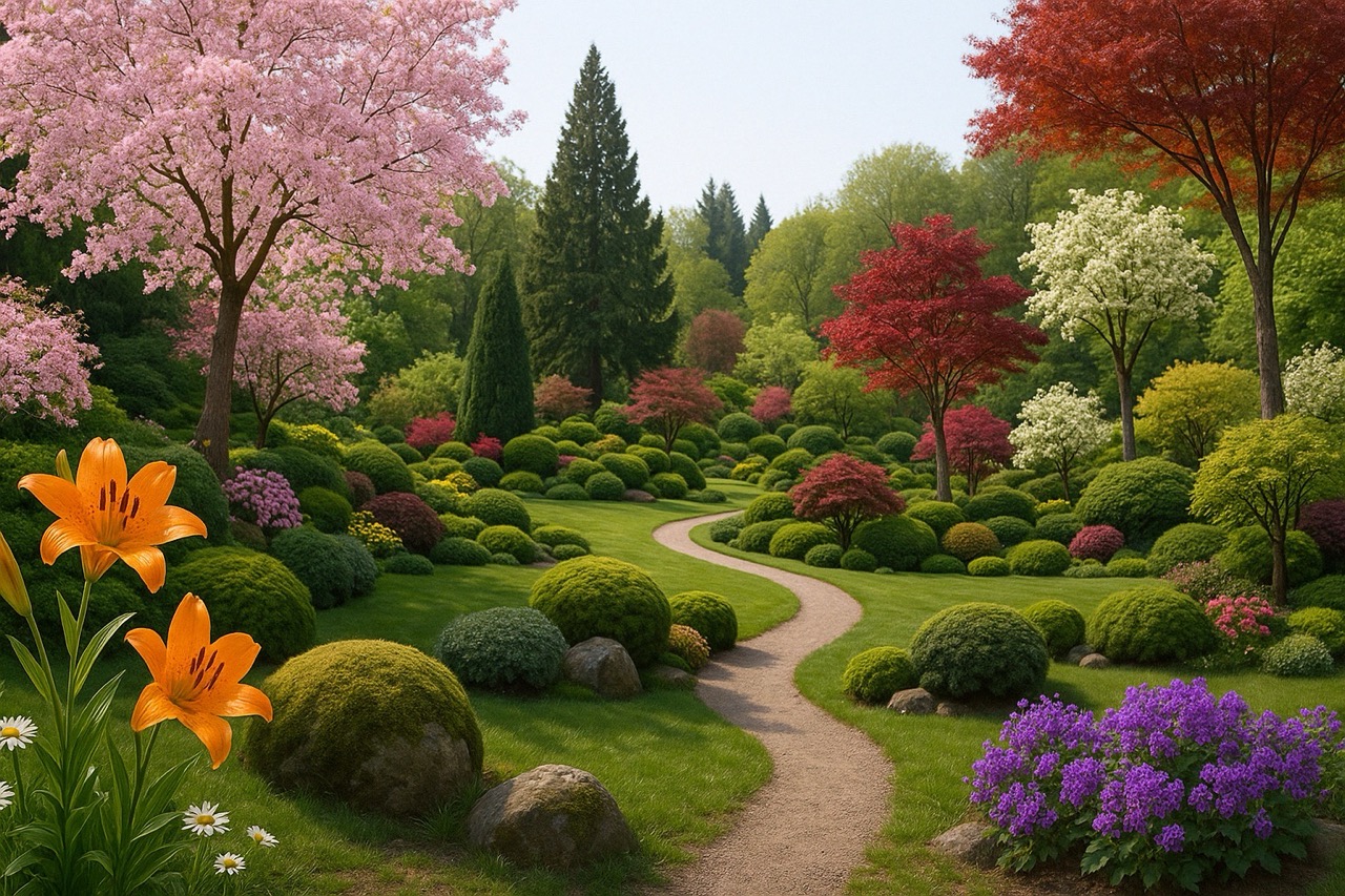 Beautiful landscape garden